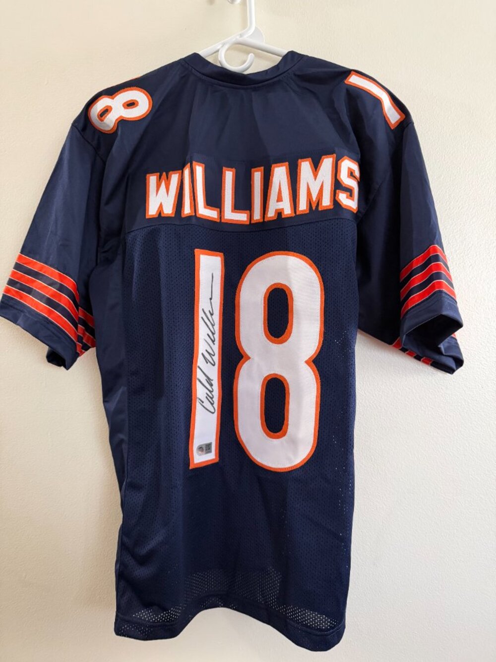 CALEB WILLIAMS SIGNED CHICAGO BEARS QB AUTOGRAPHED CUSTOM JERSEY w/COA XL - 989B
